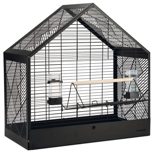 Beeztees Cage à oiseaux Yara Noir 71x35x70 cm Métal