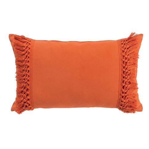 Coussin orange déhoussable 30x50 cm en coton Salma