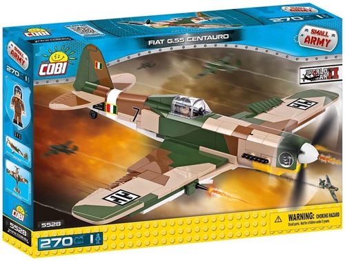 COBI Jeu de Construction - Fiat G.55 Centauro, 5528, Vert/Noir/Marron/Beige/Blanc