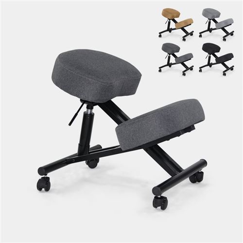 Bodyline - Health and Massage - Chaise orthopédique suédoise ergonomique en tissu et en métal Balance Lux