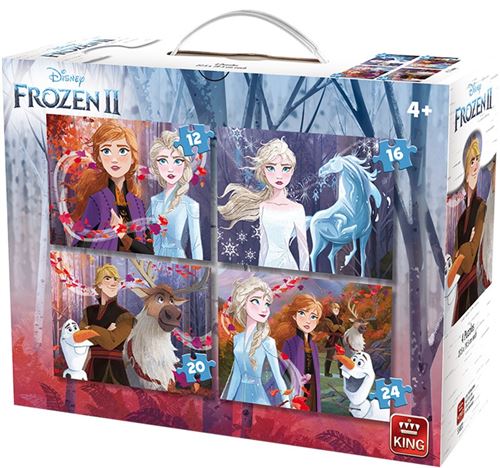 King puzzle DisneyFrozen II 4-en-1 junior 12-24 pièces congelé II