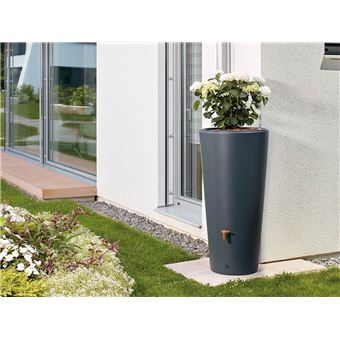 Récupérateur Deau De Pluie Pot 2 En 1 220 L Gris Graphite