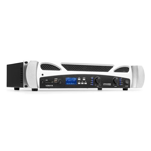 Vonyx Vpa300 – Amplificateur Digital 2 X 150 W, Bluetooth, Mp3/usb/sd Avec Télécommande