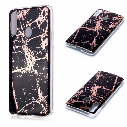 Coque en TPU motif marbre IMD or rose noir pour votre Samsung Galaxy A20s