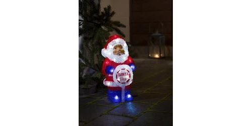 Multicolore Programmateur En 203 Ampoule Avec Acrylique 6143 Blanc Froid Figurine Papa Noël Konstsmide Led dCxBoe