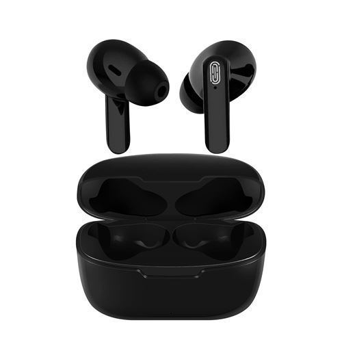Ecouteurs Bluetooth Embouts Classiques Boitier charge Autonomie 3H Noir