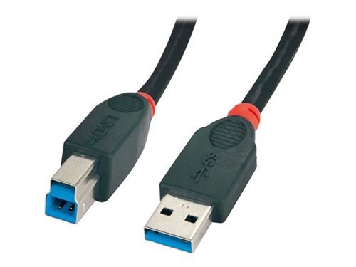 Câble USB 3.0 A/B noir, 2m