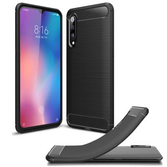 Coque brossee noire Xiaomi Mi 9 SE Mi9 SE Carbon Fiber Antichoc Accessoires Pochette Case Coque et etui telephone mobile Achat prix fnac