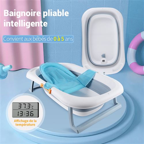 Nidouillet Baignoire Bebe Pliable Avec Thermometre Pour Enfant De 0 5 Ans Bleu Ab129 Baignoires Achat Prix Fnac