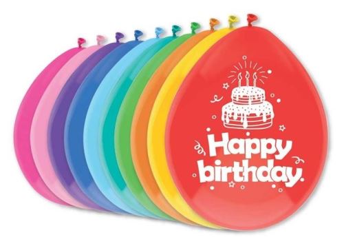 Haza Original ballons Happy Birthday 10 pièces 30 cm