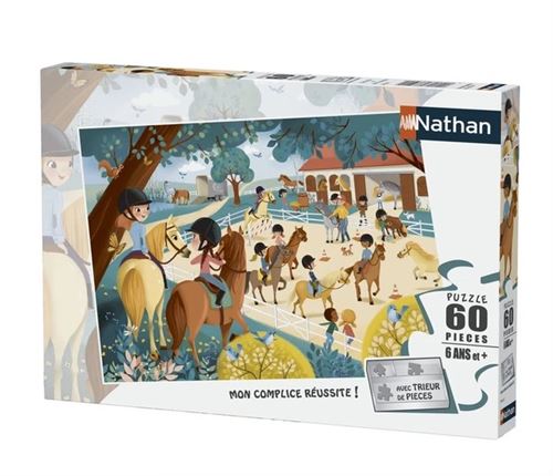 Ntha Puzzle 60 Pièces Nathan Bienvenue Au Centre Équestre