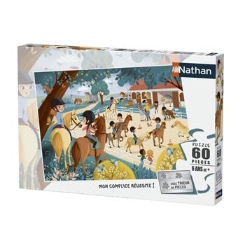 Puzzle 60 pièces Nathan Bienvenue au centre équestre