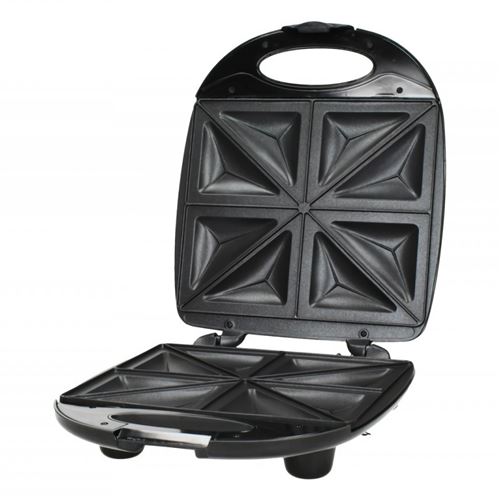 Appareil à Sandwichs pour 4 Sandwiches, 8 en forme de Triangle, Antiadhésif, MPM, MOP-05M, 1200W, Argent