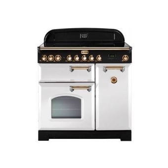 Piano de cuisson vitrocéramique falcon cdl90ecwh/b-eu blanc laiton