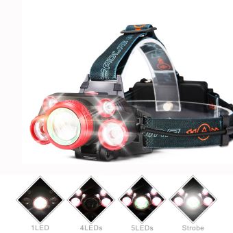 Led Lampe Frontale Camtoa Super Puissante 8000 Lumens 5 Led Xml T6