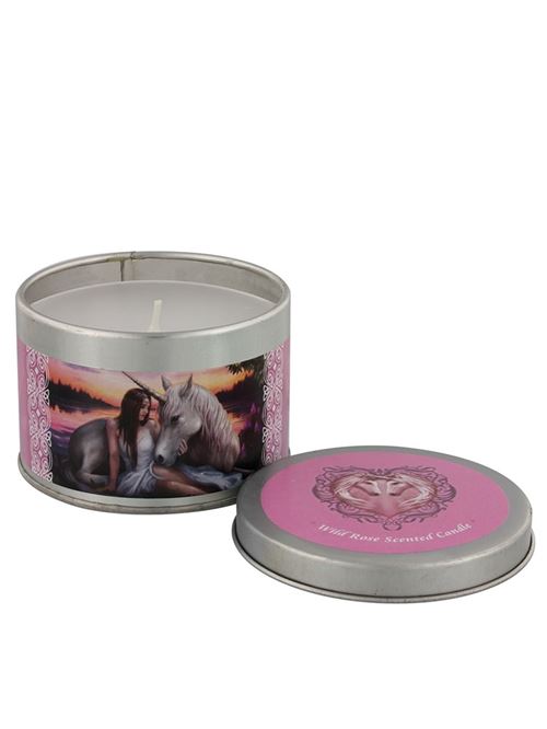Anne Stokes Bougie Pure Heart Unicorn - Rose sauvage parfumée