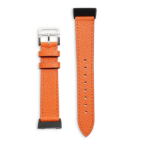 Bracelet en cuir souple pour Fitbit Charge3 / Charge4 - Orange