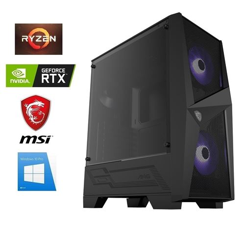 PC Gamer Ryzen 7 + Watercooling - GeFore RTX 3060 12GO - 64GO RAM - SSD 1000GO + HDD 3000GO - MSI Mag Forge 100M - Windows 10