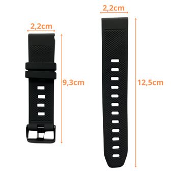 Bracelet de remplacement en silicone souple compatible avec Garmin  Forerunner 35 (Noir)