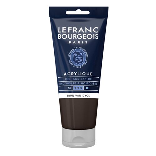 Peinture Acrylique en tube brun van dyck 80ml Lefranc & Bourgeois