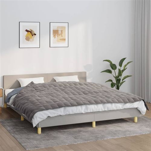 vidaXL Couverture lestée Gris 155x220 cm 7 kg Tissu