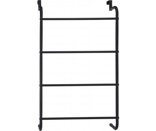 Bathroom Solutions Deurhangend handdoekenrek Metaal Zwart, hangend handdoekenrek,, hangend handdoekenrek
