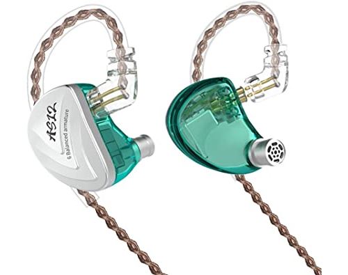 Écouteurs intra-auriculaires filaires KZ AS12 Cyan