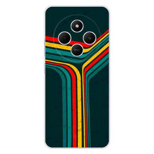 Coque en silicone imprimée compatible Xiaomi Redmi 14C 4G Retro lines