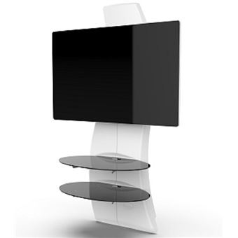 Support mural TV Ghost Design 2500 triple rotation blanc mat - 1