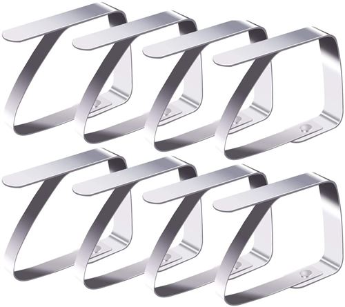 Non Communiqué Blooven Pinces À Nappe Ensemble De 8 Acier Inoxydable - Nappe Clips Anti-Glissant