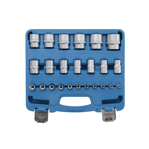 Non Communiqué Jeu De Douilles Bgs Technic - Six Pans - 6,3Mm (1/4) - 12,5Mm (1/2) - En Pouce - 24 Pcs - 2246