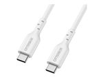 OtterBox - Câble USB - 24 pin USB-C (M) pour 24 pin USB-C (M) - USB 2.0 - 3 A - 1 m - Charge rapide - blanc