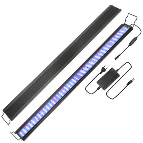 Meilleurs prix pour Aquarium LED avec minuterie décoration poissons d'eau salée RVB, 64-90cm