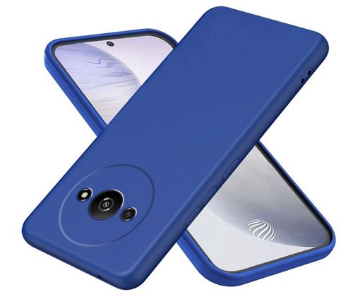 Coque pour Xiaomi Redmi A3 / Poco C61 4G - housse etui silicone gel fine + film ecran - BLEU FONCE - htdmobiles