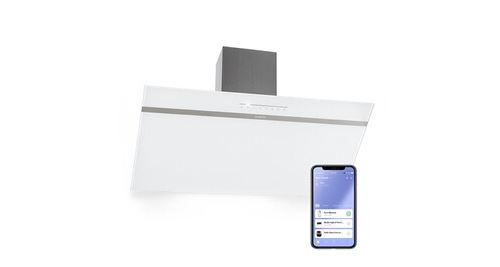 Hotte Aspirante - Hotte Décorative Murale - Contrôle Par Application - Extraction Ou Recyclage - Hotte Aspirante 90Cm - Blanc