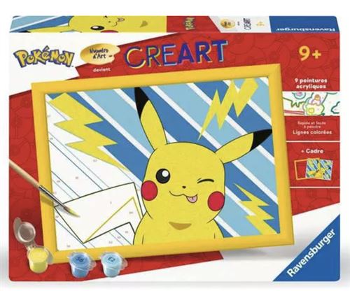 Non Communiqué Jaune Peinture Par Numeros - Pikachu - Creart - Ravensburger