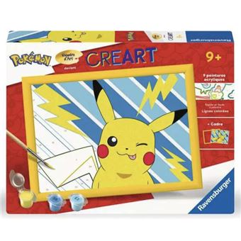 Peinture par numeros - Pikachu - Creart - Ravensburger - 1