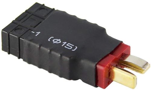 Adaptateur T-Deans Mâle Vers TRX Femelle - Lot De 3 | Pour Batteries RC, Chargeur, Voitures Modélisme