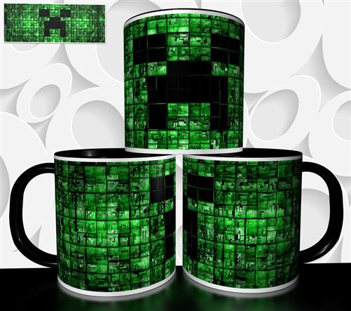 Non Communiqué Blanc Mug Personnalisé Tasse À Café - Jeu Video Minecraft Réf 1222