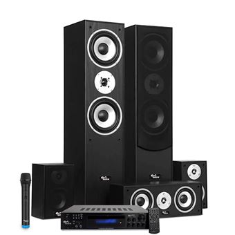 Home-Cinéma 5.1 - Evidence Acoustics, 5 enceintes 850W - Amplificateur EA-7360, USB SD Bluetooth Radio, Microphone VHF Karaoké - 1