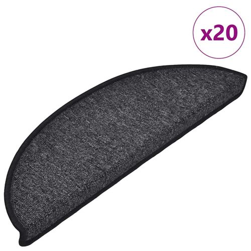 vidaXL Stufenmatten 20 Stk. 56x17x3 cm Anthrazit Halbrund
