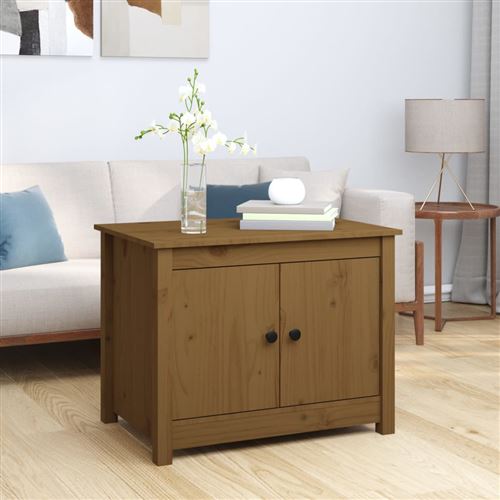 Non Communiqué Marron Vidaxl Table Basse Miel 71X49x55 Cm Bois Massif De Pin820929