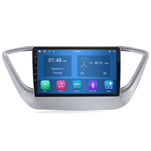 Autoradio RoverOne® Bluetooth CarPlay Android Auto Navigation 4Go RAM 64Go ROM pour Hyundai Solaris 2 Verna 2016-2020