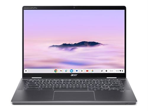 Acer Chromebook Plus Spin 714 CP714-1HN - Conception inclinable - Intel Core Ultra 5 - 125U / jusqu'à 4.3 GHz - Chrome OS - Intel Graphics - 16 Go RAM - 512 Go SSD - 14" IPS écran tactile 1920 x 1200 - Wi-Fi 6E - gris acier - clavier : Français