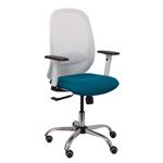 Chaise de bureau pivotante en métal et tissu