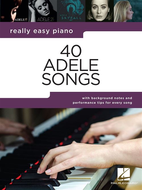 Livre De Partitions Narratik 40 Chansons D'Adele Piano Facile