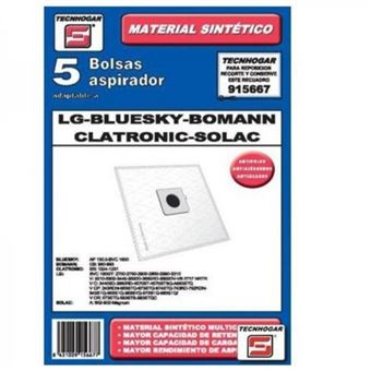 Sac de Rechange pour Aspirateur Tecnhogar 915667 5 uds Blanc - 1