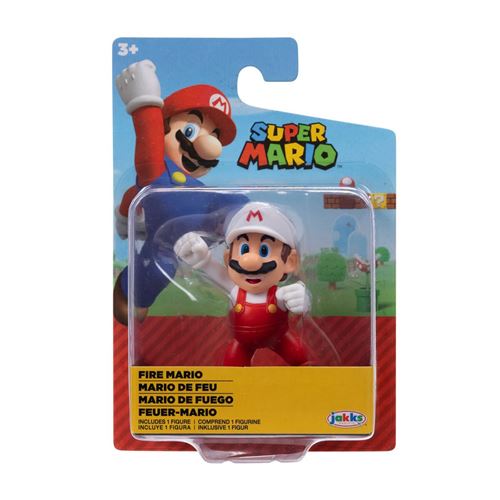 World of Nintendo - Super Mario - Figurine articulée 6.5cm - Personnage Mario de feu