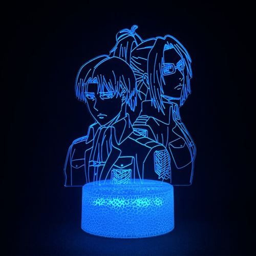 Lampe 3D Tactile Veilleuses Enfant MY939 Attack on Titan 16 Couleurs avec Telecommande