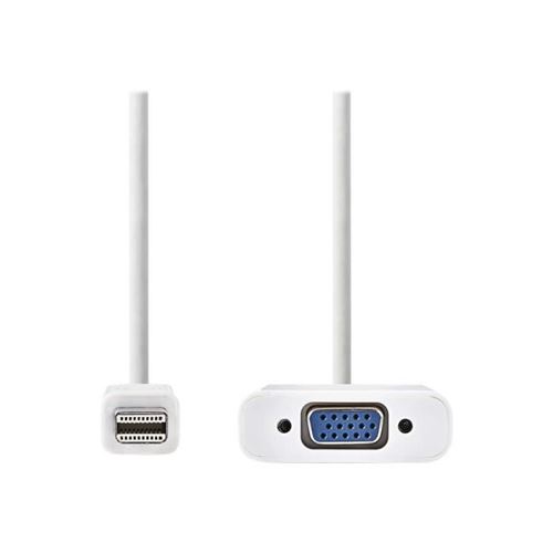 Nedis - Adaptateur vidéo - Mini DisplayPort (M) pour HD-15 (VGA) (F) - 20 cm - rond - blanc